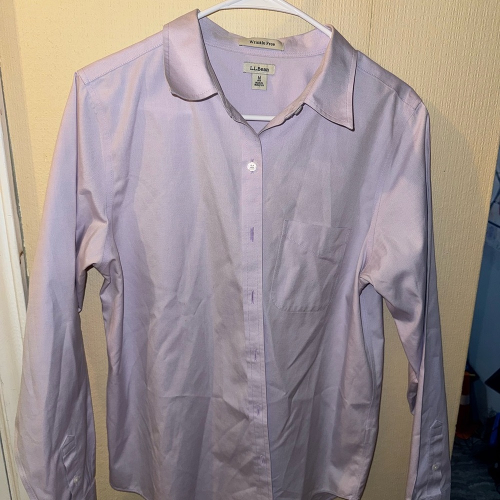 L.L. Bean Light Purple Wrinkle-Free Shirt